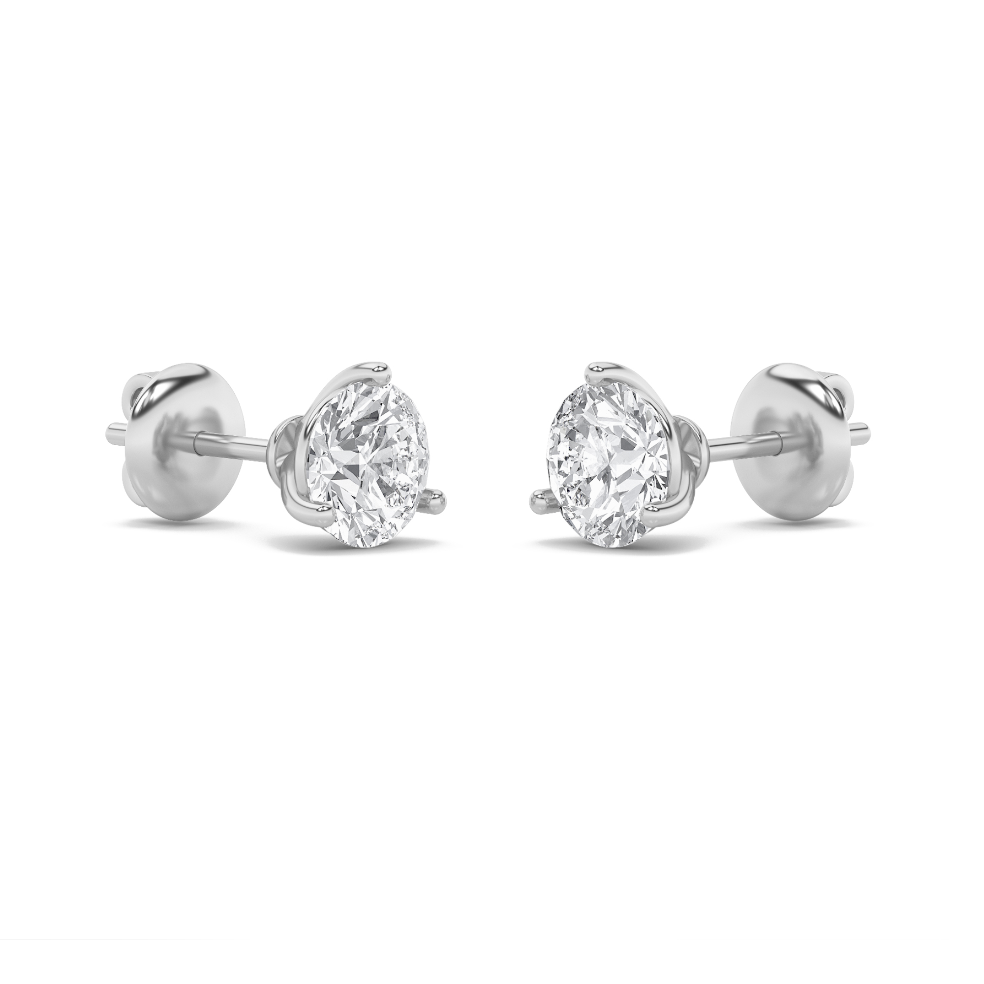2.5Cttw Round Shaped Lab Grown Diamond (F/VS) Earrings in 14K Gold