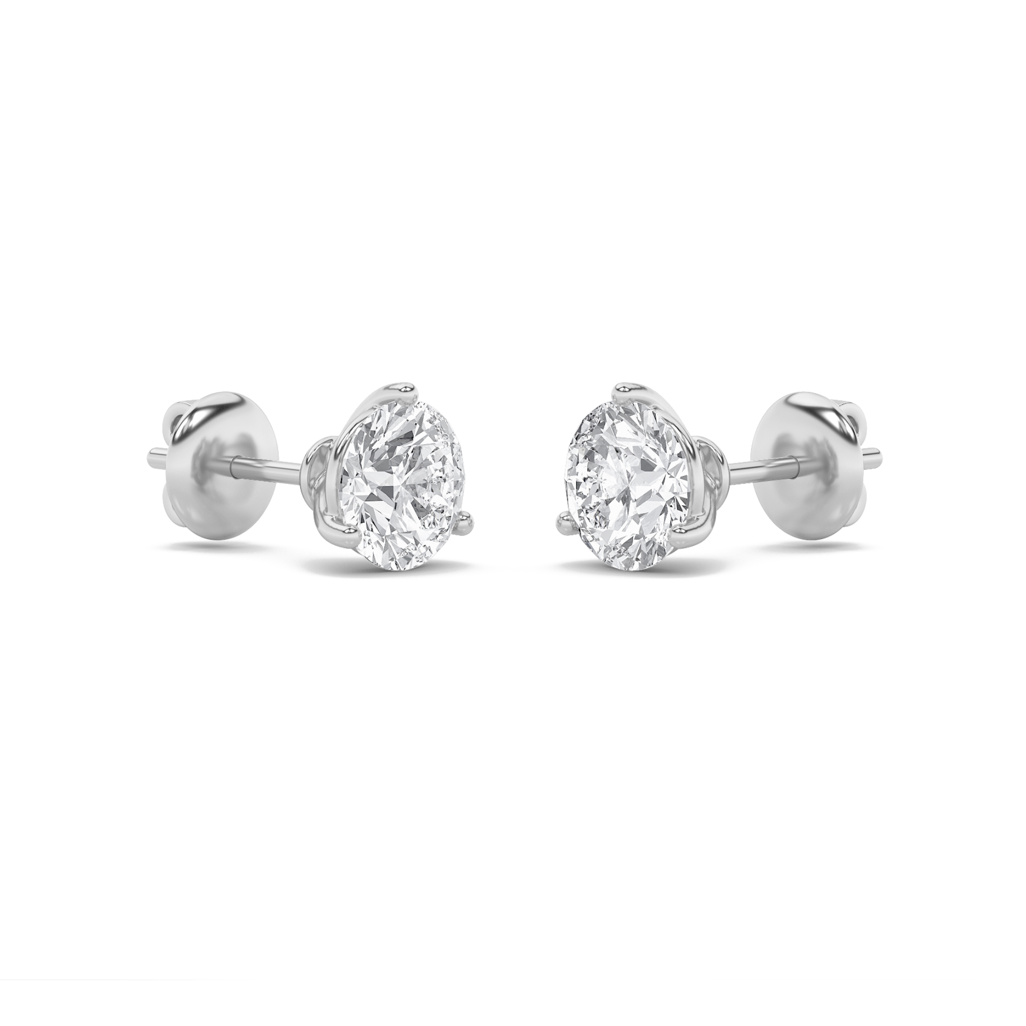 2.5Cttw Round Shaped Lab Grown Diamond (F/VS) Earrings in 14K Gold