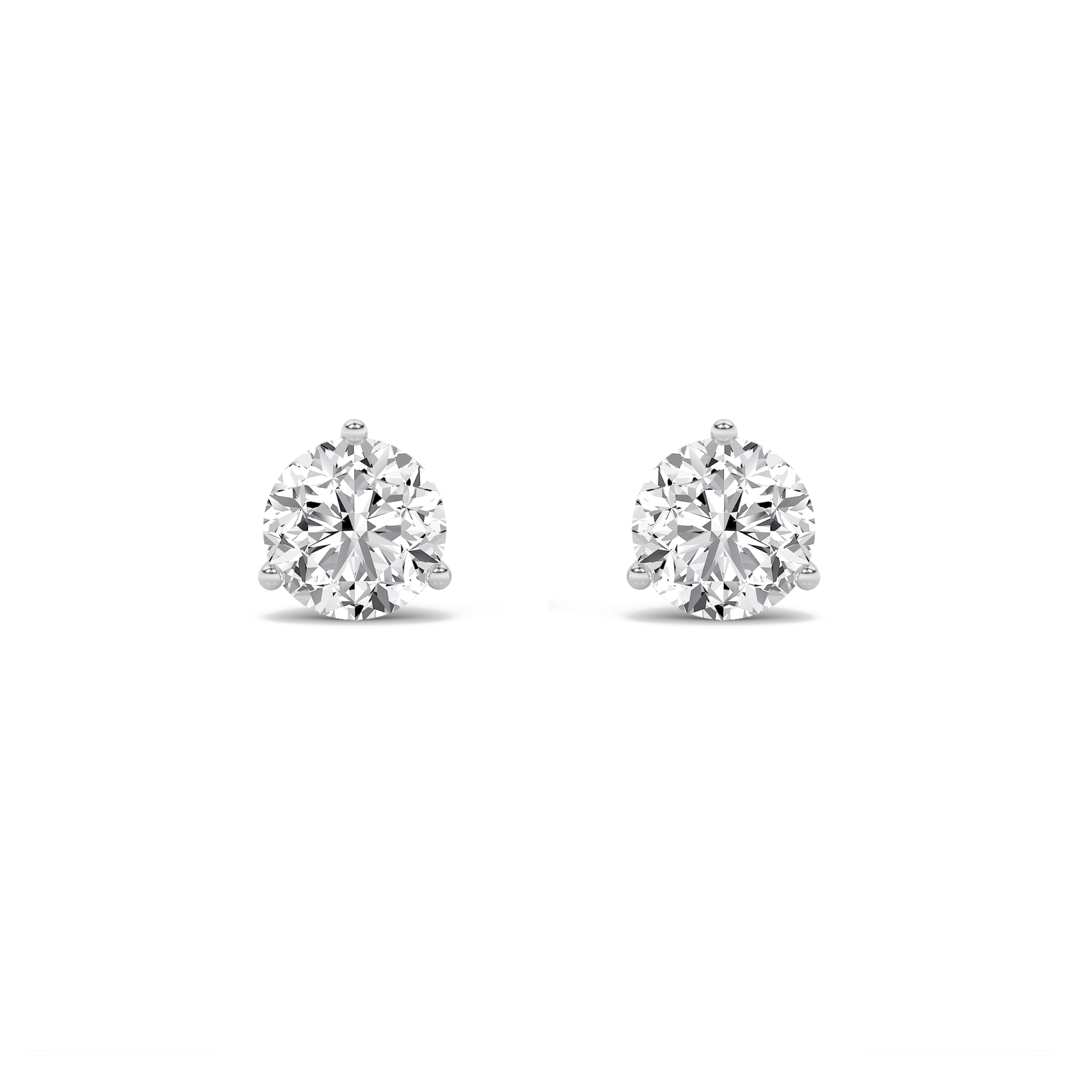 2.5Cttw Round Shaped Lab Grown Diamond (F/VS) Earrings in 14K Gold