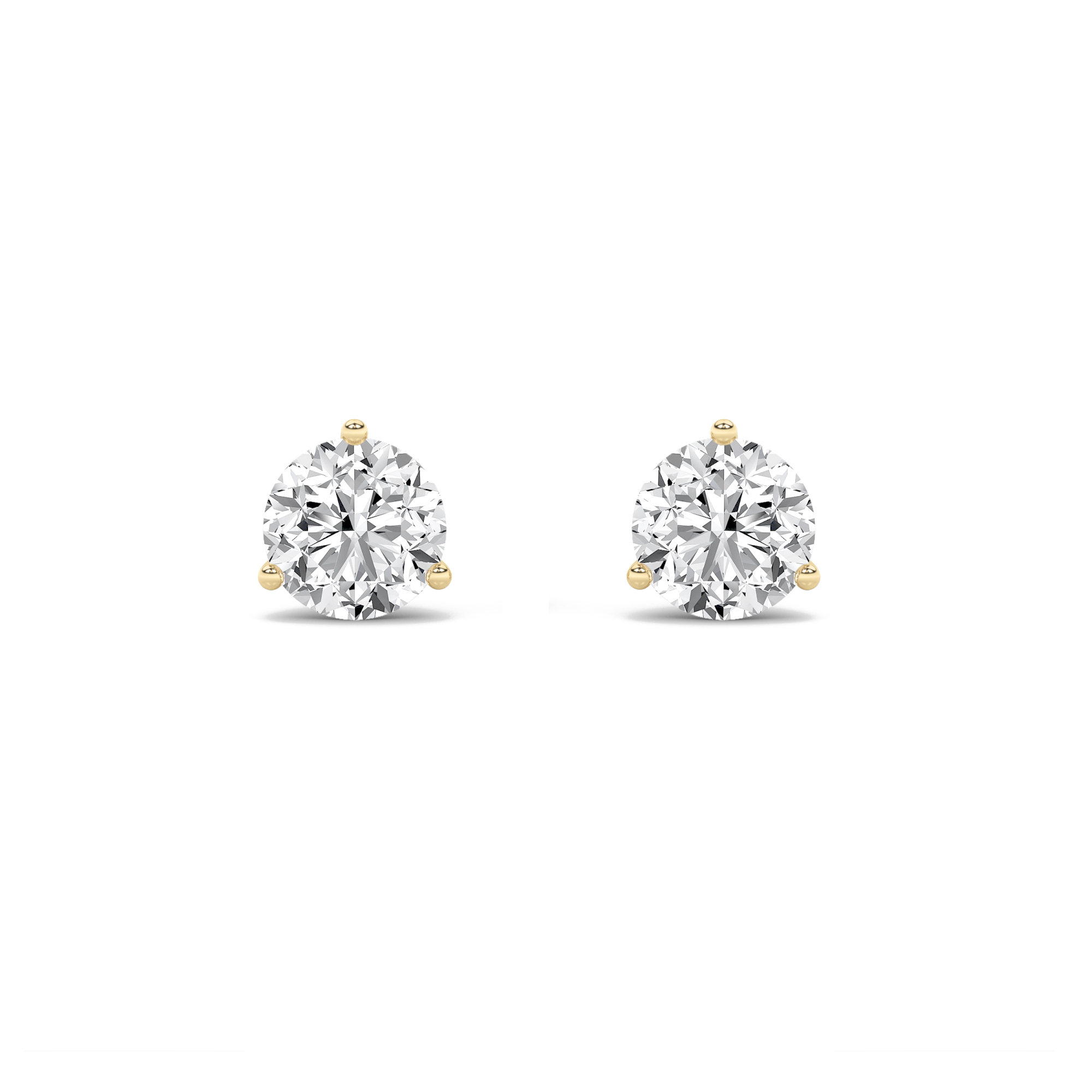 2.5Cttw Round Shaped Lab Grown Diamond (F/VS) Earrings in 14K Gold