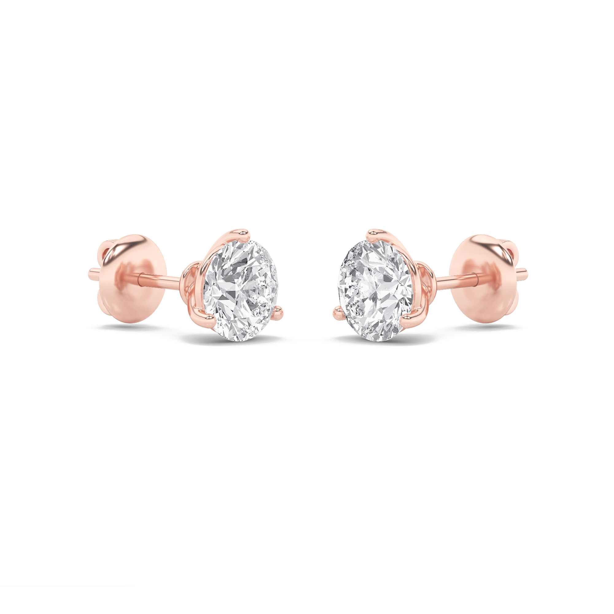 2.5Cttw Round Shaped Lab Grown Diamond (F/VS) Earrings in 14K Gold