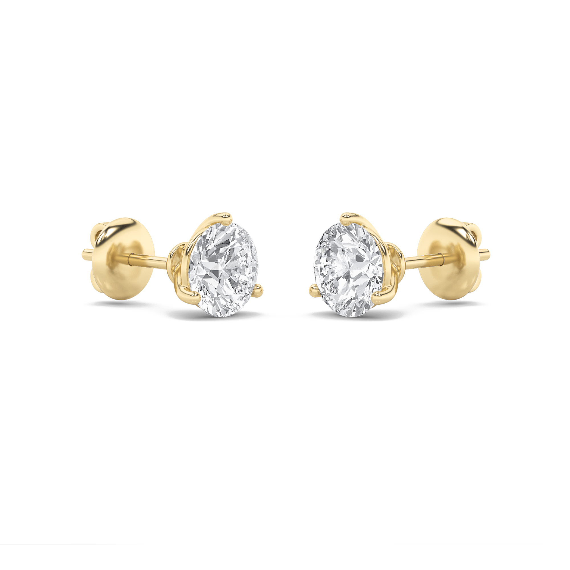 2.5Cttw Round Shaped Lab Grown Diamond (F/VS) Earrings in 14K Gold