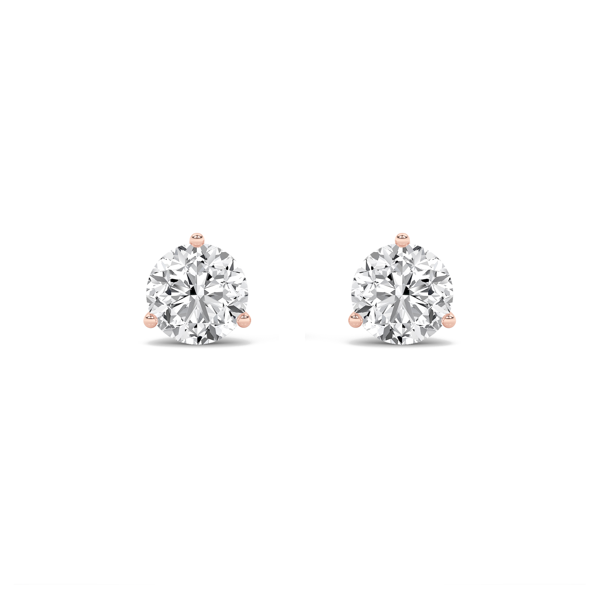 2.5Cttw Round Shaped Lab Grown Diamond (F/VS) Earrings in 14K Gold