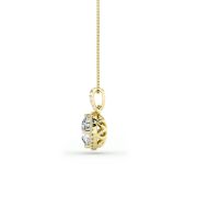 Round Shaped Lab Grown Diamond (F/VS) Halo Pendant in 14K Gold