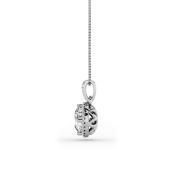Round Shaped Lab Grown Diamond (F/VS) Halo Pendant in 14K Gold