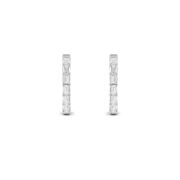 Emerald Shaped Lab Grown Diamond (F/VS) Inside Out Hoop Earrings in 14K Gold