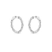 Marquise Shaped Lab Grown Diamond (F/VS) Inside Out Hoop Earrings in 14K Gold
