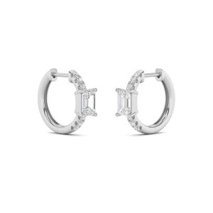 Emerald Shaped Lab Grown Diamond (F/VS) Accente...