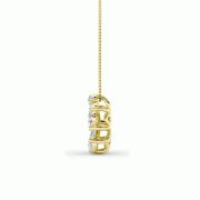 Pear Shaped Lab Grown Diamond (F/VS) Floral Pendant in 14K Gold