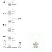 Pear Shaped Lab Grown Diamond (F/VS) Floral Pendant in 14K Gold