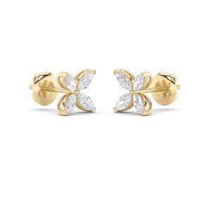 Marquise Shaped Lab Grown Diamond (F/VS) Flower...