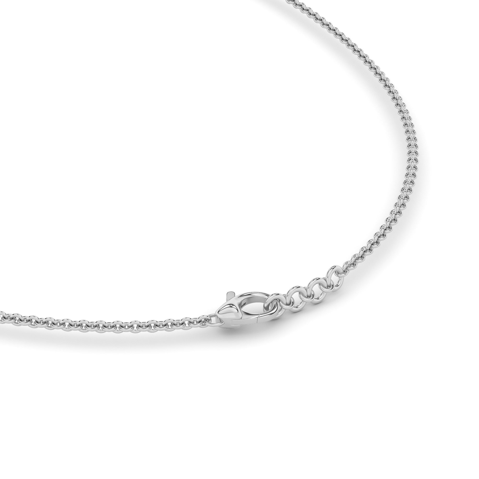 Round Shaped Lab Grown Diamond (F/VS) Graduating half Necklace in 14K Gold