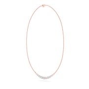 Round Shaped Lab Grown Diamond (F/VS) Graduating half Necklace in 14K Gold