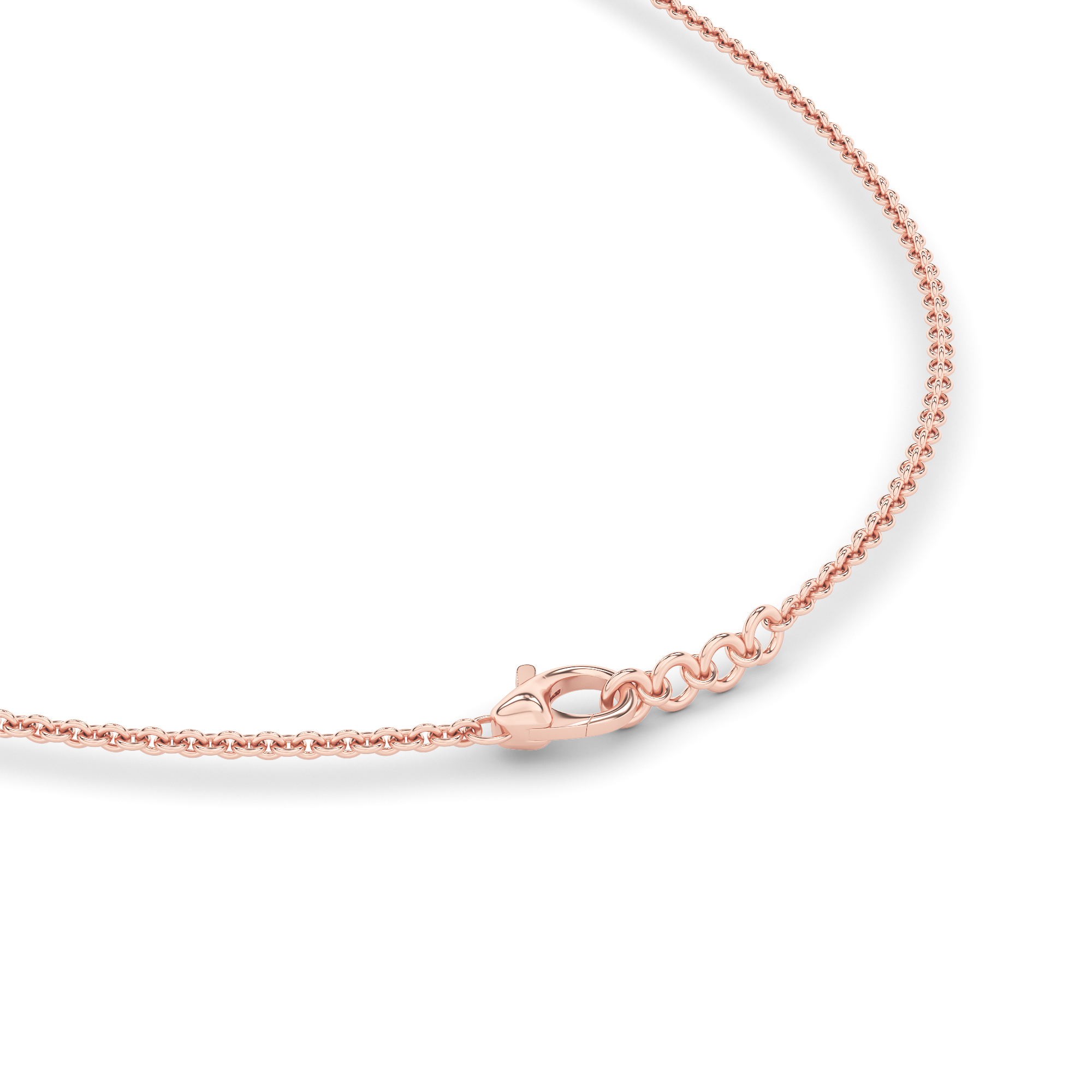 Round Shaped Lab Grown Diamond (F/VS) Graduating half Necklace in 14K Gold