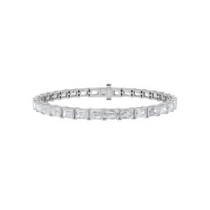 Emerald Shaped Lab Grown Diamond (F/VS) Tennis ...