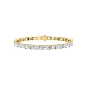 Emerald Shaped Lab Grown Diamond (F/VS) Tennis ...