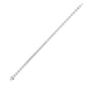 Emerald Shaped Lab Grown Diamond (F/VS) Tennis Bracelet in 14K Gold