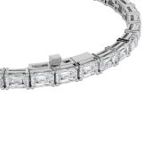 Emerald Shaped Lab Grown Diamond (F/VS) Tennis Bracelet in 14K Gold