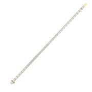 Emerald Shaped Lab Grown Diamond (F/VS) Tennis Bracelet in 14K Gold