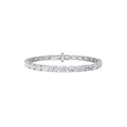 Oval Shaped Lab Grown Diamond (F/VS) Classic Line Bracelet in 14K Gold