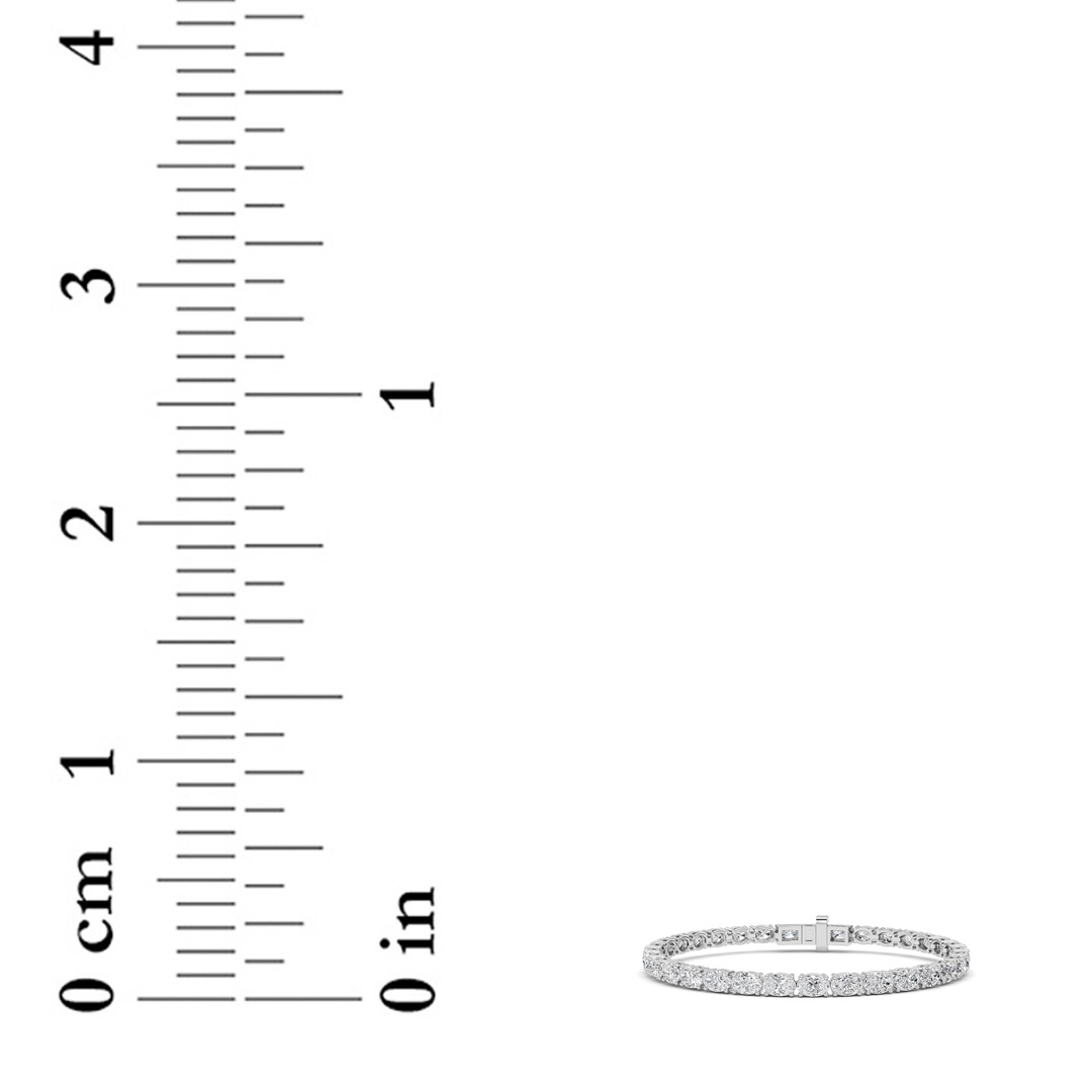 Oval Shaped Lab Grown Diamond (F/VS) Classic Line Bracelet in 14K Gold