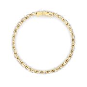 Oval Shaped Lab Grown Diamond (F/VS) Classic Line Bracelet in 14K Gold