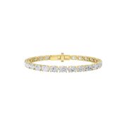 Oval Shaped Lab Grown Diamond (F/VS) Classic Line Bracelet in 14K Gold
