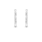 Emerald Shaped Lab Grown Diamond (G/VS) Inside Out Hoop Earrings in 14K Gold