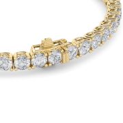 Round Shaped Lab Grown Diamond (F/VS) Tennis Bracelet in 14K Gold