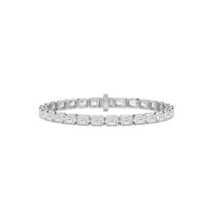 Emerald Shaped Lab Grown Diamond (F/VS) Tennis ...
