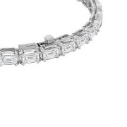 Emerald Shaped Lab Grown Diamond (F/VS) Tennis Bracelet in 14K Gold