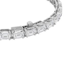 Emerald Shaped Lab Grown Diamond (F/VS) Tennis ...