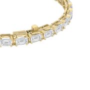 Emerald Shaped Lab Grown Diamond (F/VS) Tennis Bracelet in 14K Gold