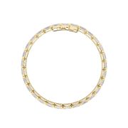 Emerald Shaped Lab Grown Diamond (F/VS) Tennis Bracelet in 14K Gold