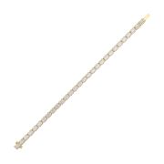 Emerald Shaped Lab Grown Diamond (F/VS) Tennis Bracelet in 14K Gold