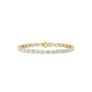 Oval Shaped Lab Grown Diamond (F/VS) Bracelet in 14K Gold