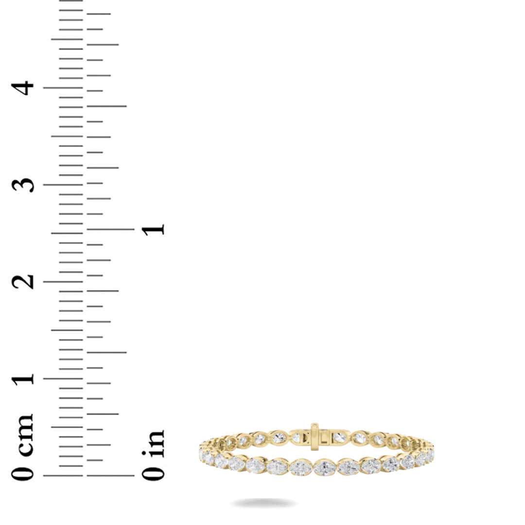 Oval Shaped Lab Grown Diamond (F/VS) Bracelet in 14K Gold