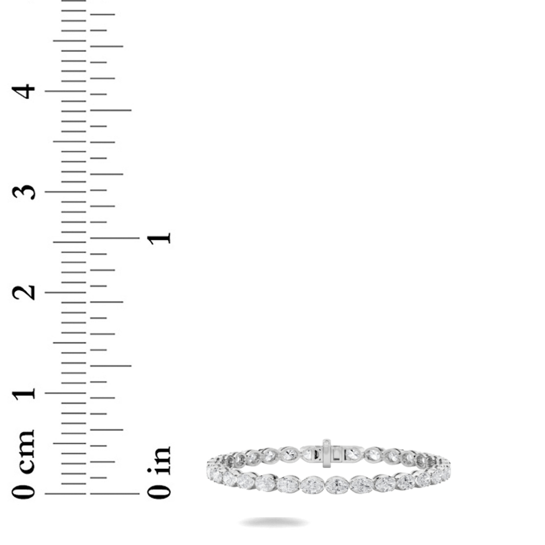 Oval Shaped Lab Grown Diamond (F/VS) Bracelet in 14K Gold
