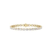Oval Shaped Lab Grown Diamond (F/VS) Bracelet in 14K Gold