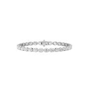 Oval Shaped Lab Grown Diamond (F/VS) Bracelet in 14K Gold