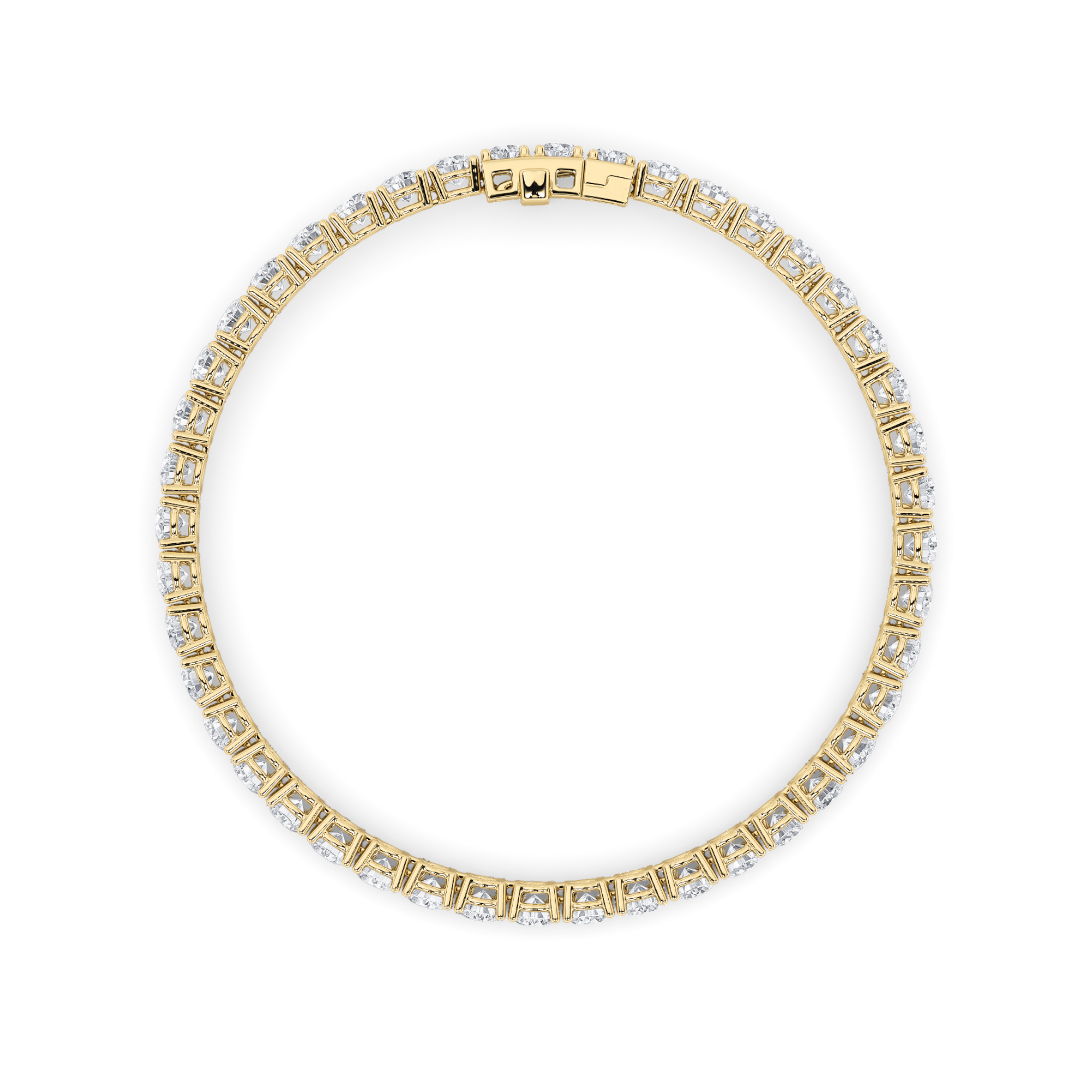 Round Shaped Lab Grown Diamond (F/VS) Bracelet in 14K Gold