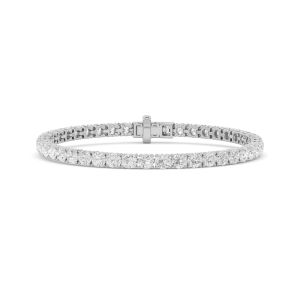 Round Shaped Lab Grown Diamond (F/VS) Bracelet ...