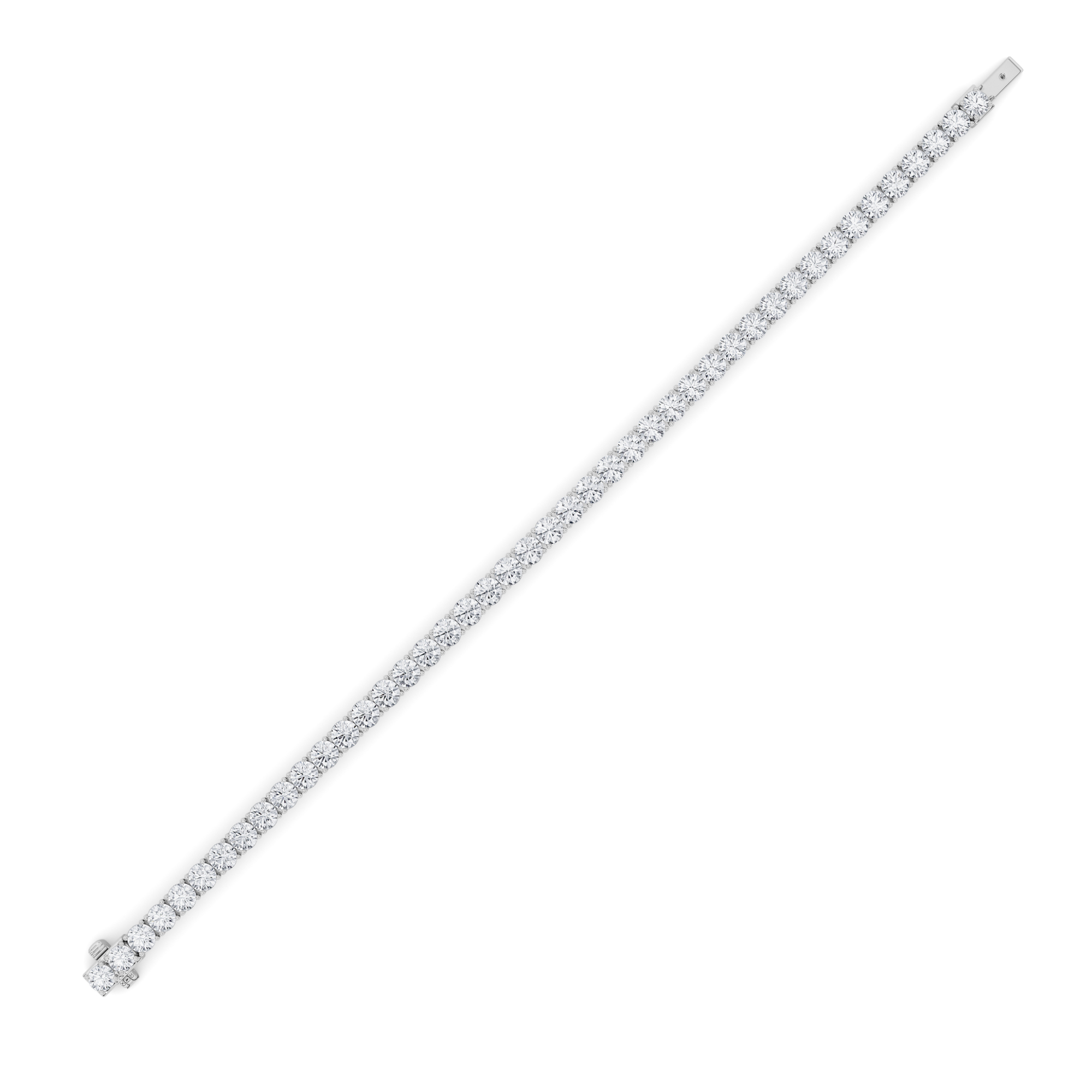 Round Shaped Lab Grown Diamond (F/VS) Bracelet in 14K Gold