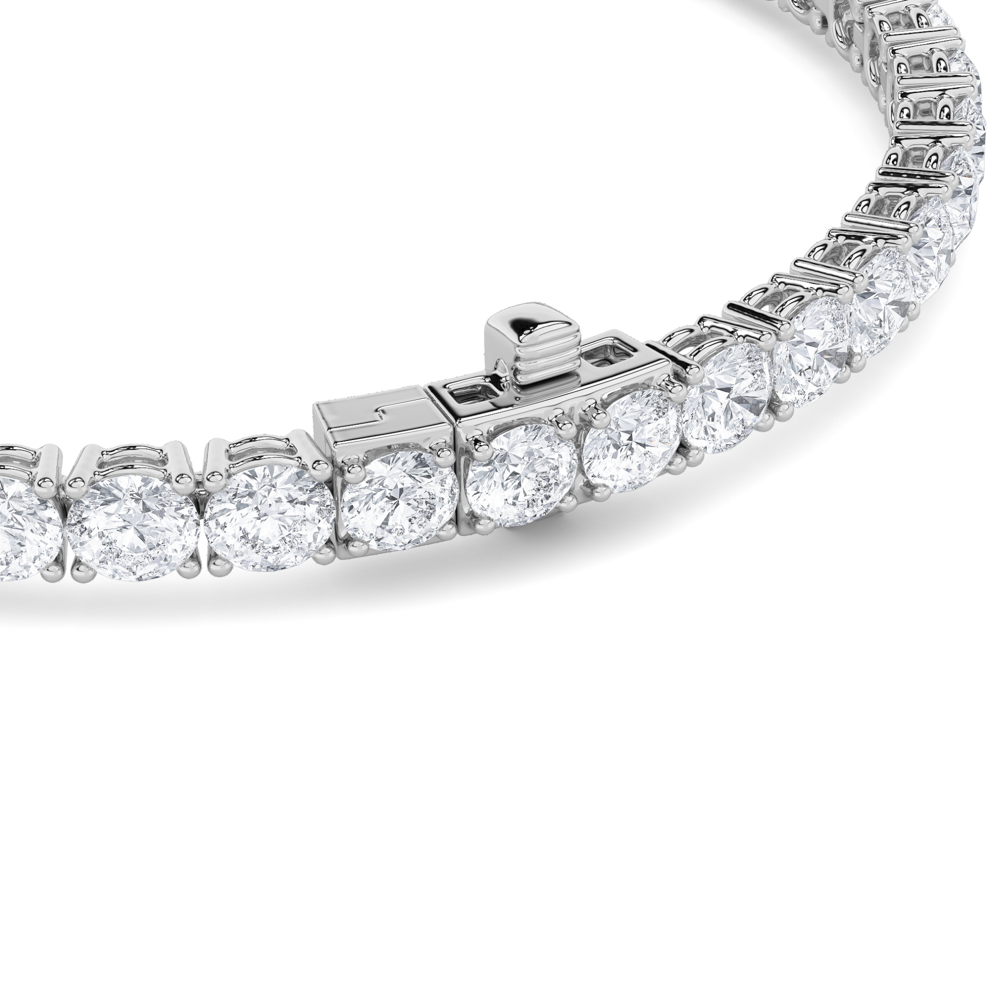Round Shaped Lab Grown Diamond (F/VS) Bracelet in 14K Gold