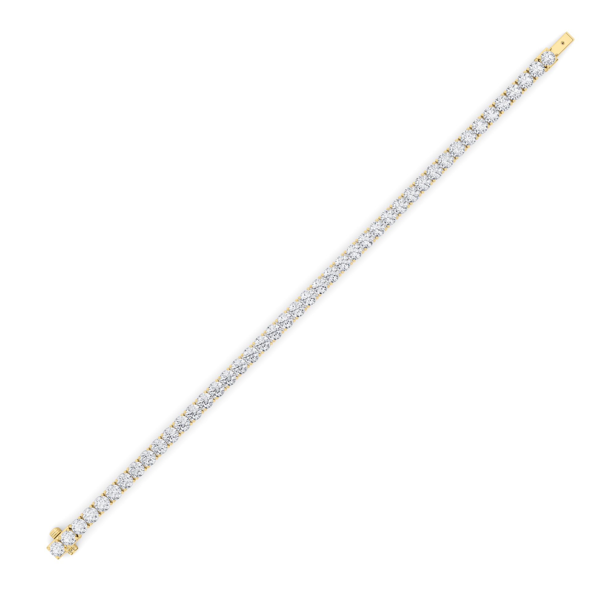 Round Shaped Lab Grown Diamond (F/VS) Bracelet in 14K Gold