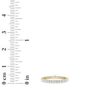 Emerald Shaped Lab Grown Diamond (F/VS) East West Line Bracelet in 14K Gold