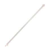 Emerald Shaped Lab Grown Diamond (F/VS) East West Line Bracelet in 14K Gold