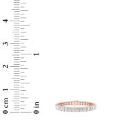 Emerald Shaped Lab Grown Diamond (F/VS) East West Line Bracelet in 14K Gold