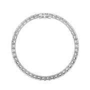 Emerald Shaped Lab Grown Diamond (F/VS) East West Line Bracelet in 14K Gold