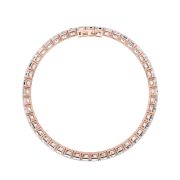 Emerald Shaped Lab Grown Diamond (F/VS) East West Line Bracelet in 14K Gold